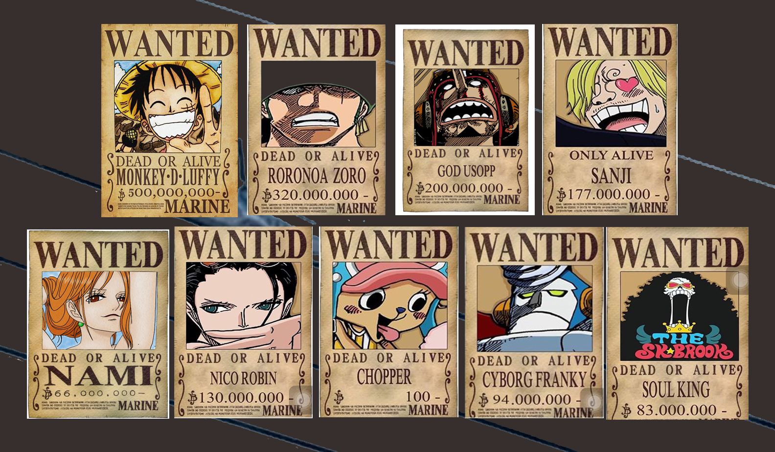 Harga Bounty One Piece Anggota Bajak Laut Topi Jerami Akhmed